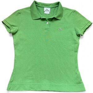 Lacoste Lime Green Popover Polo | Y2K Preppy Golf Girl